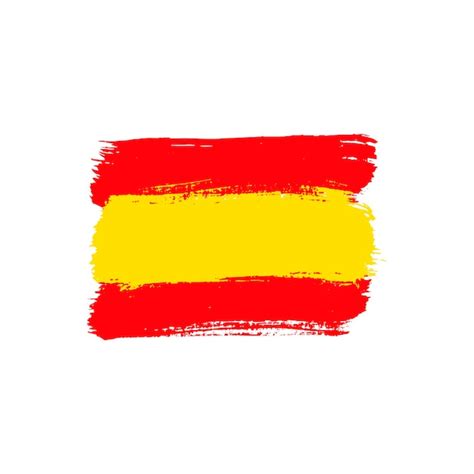 Premium Vector Spain Colorful Brush Strokes Painted National Country