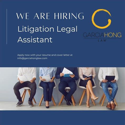 Join Our Team Hiring A Litigation Legal Assistant