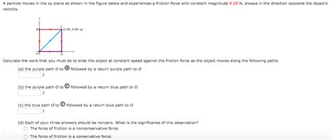 Solved A Particle Moves In The Xy Plane As Shown In The Chegg