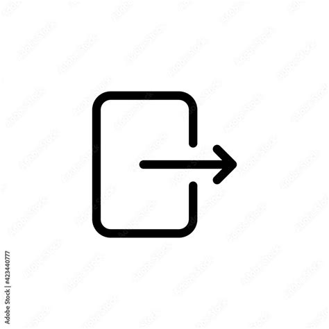 Log Out Icon Vector Vector Symbol Logout Arrow And Door Icon Exit