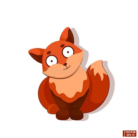 Red fox cartoon stock illustration. Illustration of drawing - 178037220