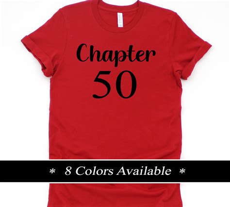 Chapter 50 Age Birthday Shirt 50th Birthday T Unisex T Etsy