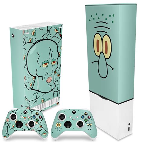 Kit Xbox Series S Capa Anti Poeira E Skin Lula Molusco Bob Esponja