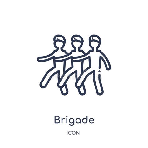 Linear Brigade Icon From Army And War Outline Collection Thin Line