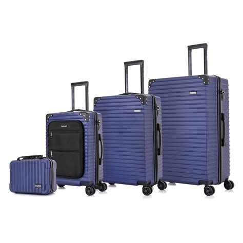 Tour Lightweight Luggage 4 Piece Set Black Dukap Touch Of