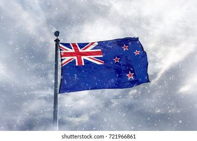 New Zeeland Flag On Top Mountain Stock Photo 721966861 | Shutterstock