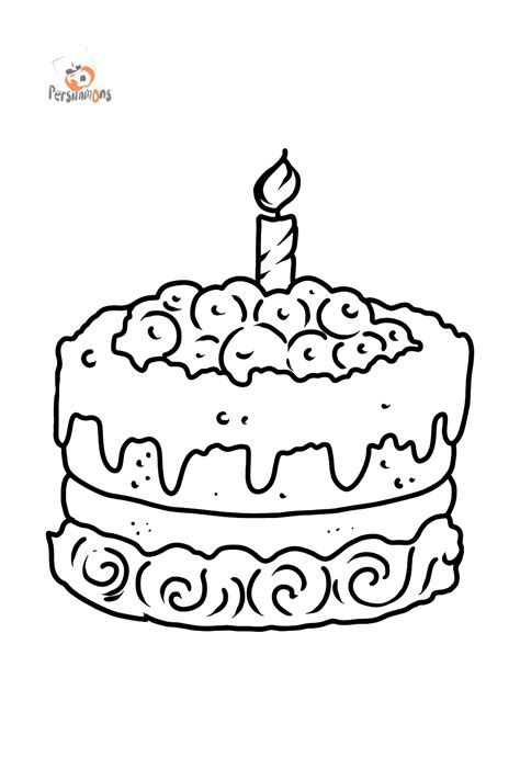 Blueberry Cake Coloring Page ♥ Online And Print For Free