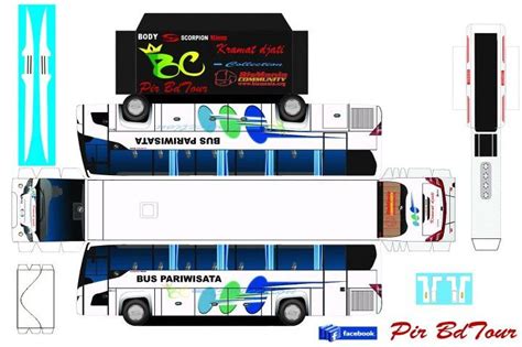 Pola Papercraft Bus Indonesia | Paper models, Bus, Paper crafts