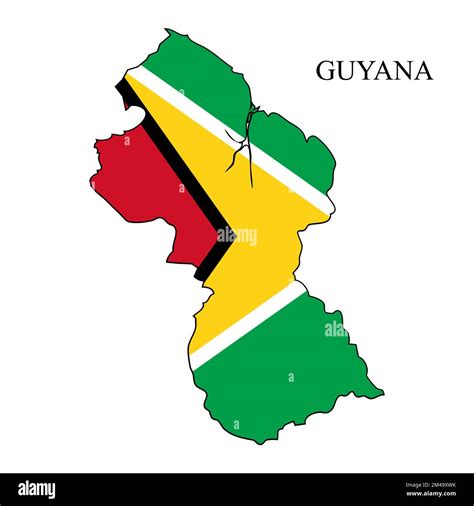 Guyana Mapa Vector Ilustraci N Econom A Global Pa S Famoso Am Rica