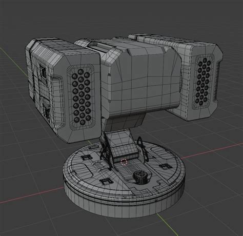 Hardsurface Sci fi Turret Design 3D model | CGTrader