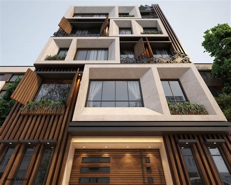 Residential Modern Facade Deign On Behance Facade House Facade