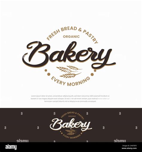 Retro Bakery Bake Logo Design And Vintage Vector Label Simple Homemade