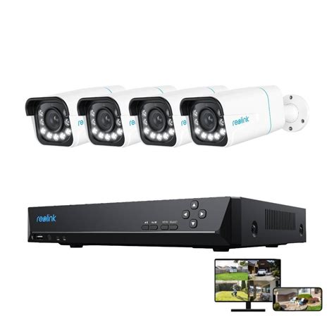 Kit de vidéosurveillance avec 8CH 2To PoE NVR et 4 caméra bullet 4K PoE