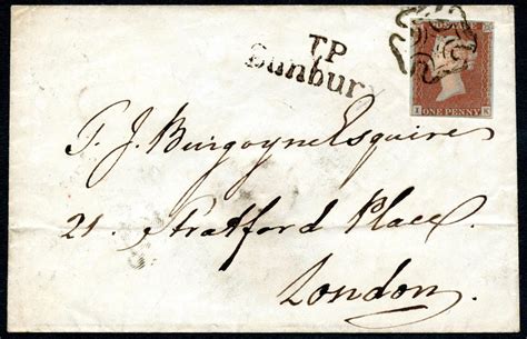 John Kinnard Stamps Sg Bs D Red Plate Sunbury To London Letters Ik