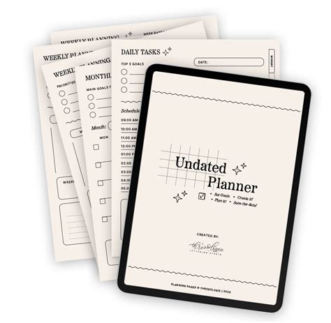 Undated Weekly Planner Threeologie