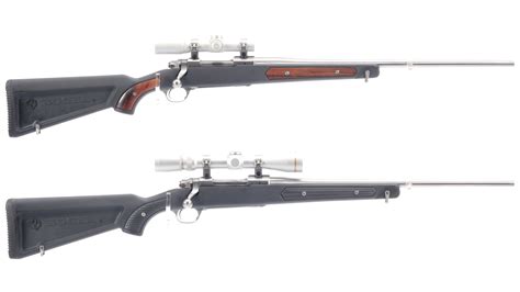 Two Ruger M77 Mark Ii Bolt Action Rifles With Scopes Rock Island Auction