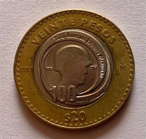 Moneda 20 Pesos De 100 Años Ejército Mexicano en venta en Naucalpan