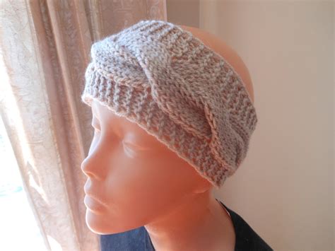 Knit Headband Ear Warmer Head Warmer Beige Etsy