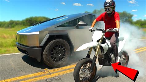 Worlds Most Powerful Dirt Bike Races Tesla Cyber Truck Mph