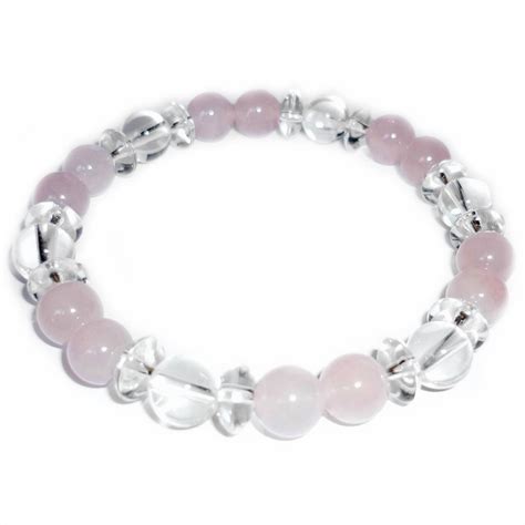 Bracelet En Cristal De Roche Quartz Rose