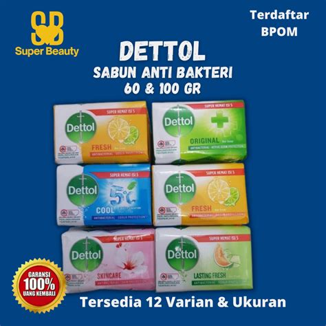 Jual DETTOL Sabun Batang Anti Bakteri Soap Bar 60gr 100gr