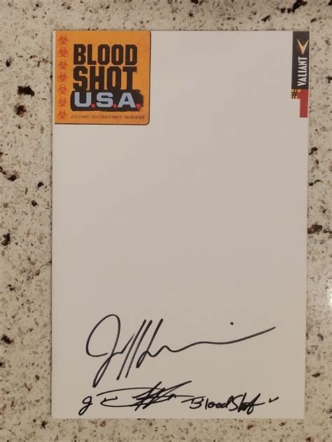 Valiant Bloodshot USA 1 Jason David Frank Signed Blank Sketch Power