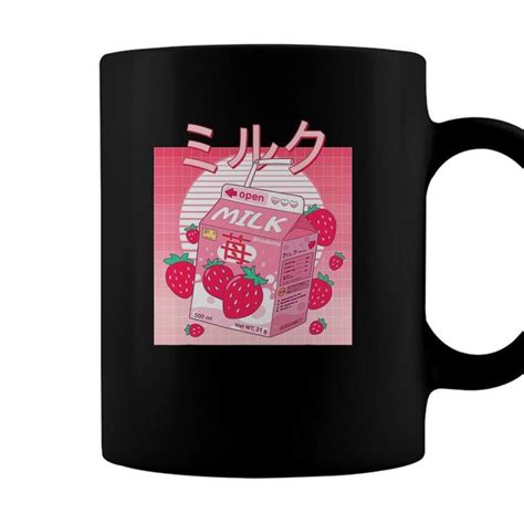 Japanese Kawaii Pink Strawberry Milk Carton Coffee Mug Seseable