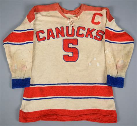 Vintage Vancouver Canucks Game-Worn Jersey - late 1950s | HockeyGods