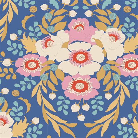 Tilda Jubilee Anemone Blue Kimz Sewing Patchwork Centre