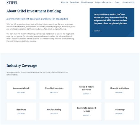 Why Stifel Institutional for Investment Banking? / Overview of Stifel Institutional