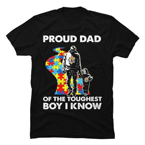 Proud Autism Dad Father And Son Autism Awareness Buy T Shirt Designs