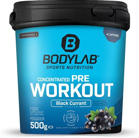 Bodylab24 Concentrated Pre Workout Booster Groseille Noire 500g