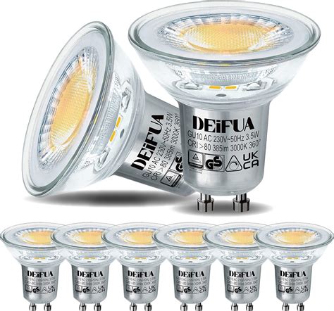 Deifua Ampoule Led Gu10 Blanc Neutre 385 Lumens 3 5w équivalent 50w