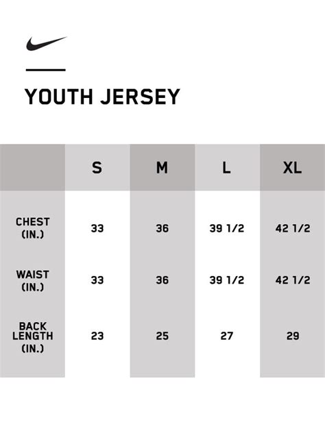 Jersey Sizes Nfl Chart Atelier Yuwaciaojp