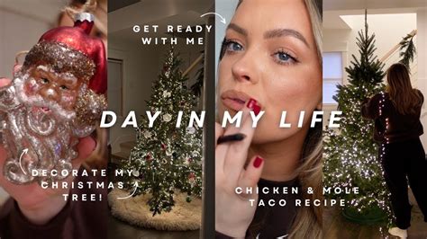 VLOG GRWM Decorate My Christmas Tree With Me Taco Recipe Podcast