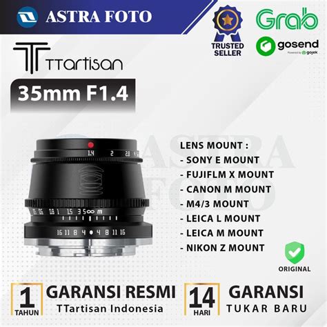 Jual Ttartisan Lens Mm F Lensa Sony Fuji Canon Nikon Tt Artisan