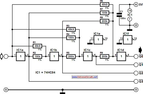 4 Bit Analogue To Digital Converter Circuit Diagram