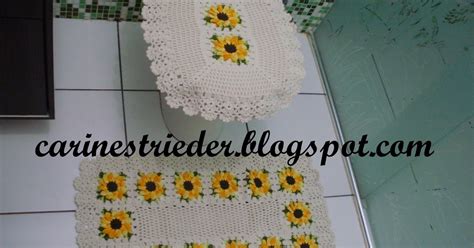 Carine Strieder Crochet Designer Jogo De Banheiro De Croch Flor