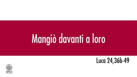 Giovedì 13 aprile 2023 Commento al Vangelo del giorno di Giancarlo