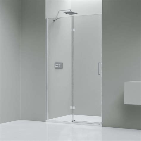 Paroi De Douche En Niche NT403 Porte Pivotante Sur Panneau Fixe