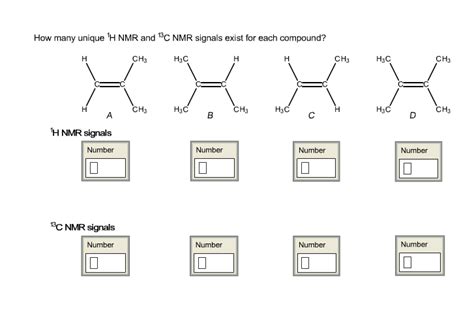 Solved How Many Uniques 1H NMR And 13C NMR Signals Exist Chegg