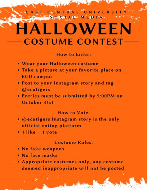 Social Media Halloween Costume Contest East Central University