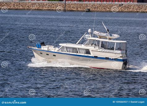 Motor Yacht Wanderer Leaving New Bedford Editorial Photography Image