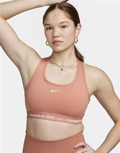 Pink Nike Training Swoosh Bra Jd Sports Uk