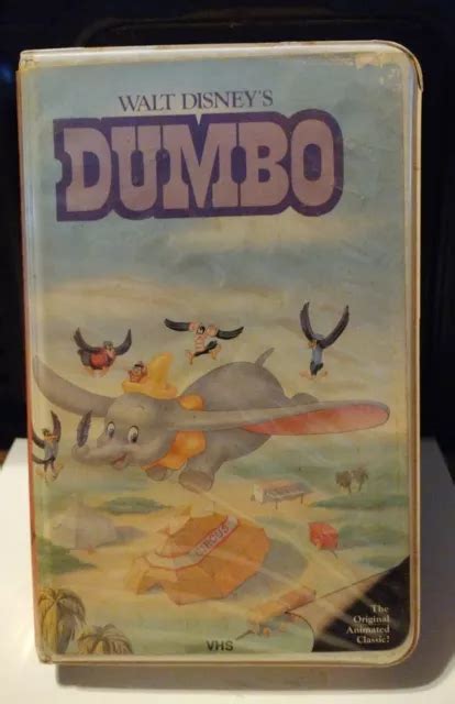 WALT DISNEY S DUMBO VHS Black Diamond Pink Spine Vintage 13 53