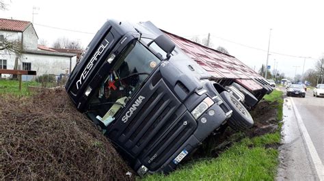 Occhiobello Camion Carico Di Tori Esce Di Strada Chiusa LEridania