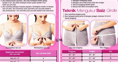 Cara Ukur Saiz Bra Arti Ukuran Bra Cara Mengukurnya Slanteth