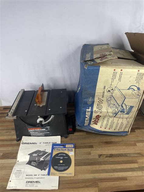 Dremel Table Saw Model 580 10000 Rpm 22 Amp Works Great With Box