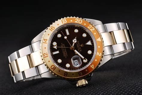 Rolex Gmt Master Ii Gold Color Ceramic Bezel Brown Dial Tahymeter Ceasuri Replica Chic Rolex