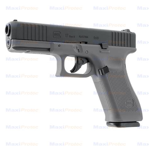 Pack Pistolet Glock 17 Gen5 Black Tungsten Gray CO2 Cal 4 5mm BBs 3 Joules